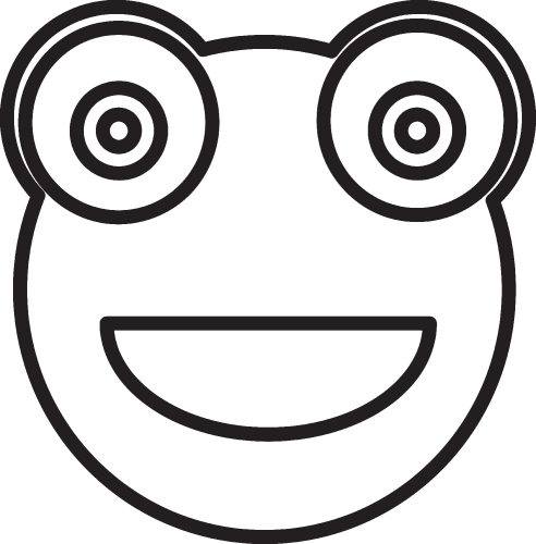 Frog emotion Icon sign