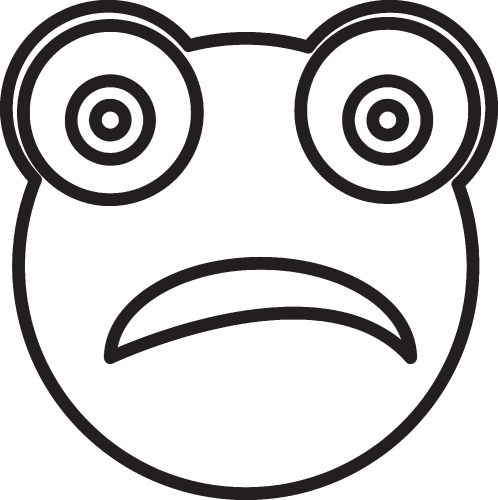 Frog emotion Icon sign