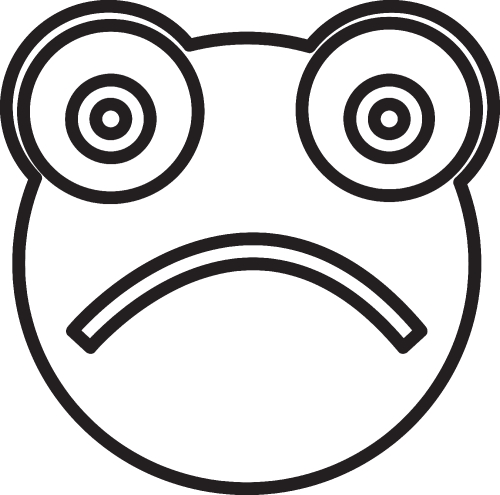 Frog emotion Icon sign