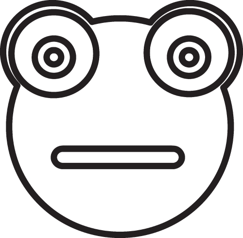 Frog emotion Icon sign