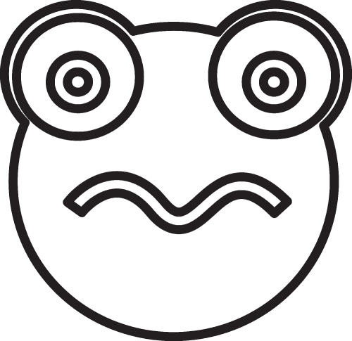 Frog emotion Icon sign