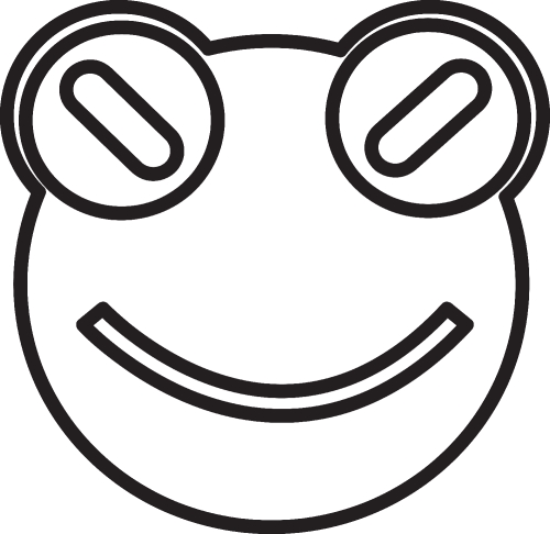 Frog emotion Icon sign