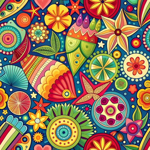 Fun colorful seamless pattern abstract background design