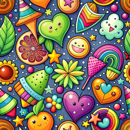Fun colorful seamless pattern abstract background design