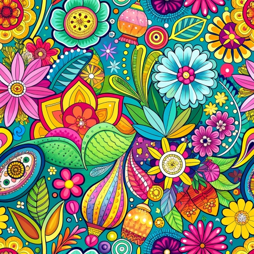 Fun colorful seamless pattern abstract background design