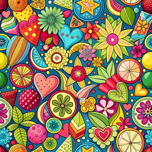 Fun colorful seamless pattern abstract background design