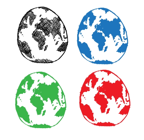 Globe earth icons themes idea design