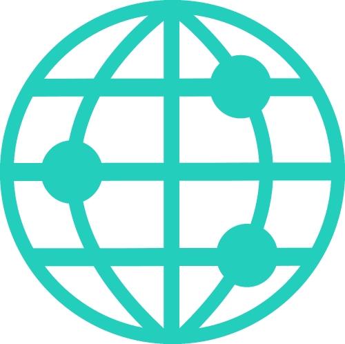 Globe icon sign symbol design