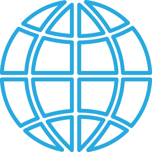 Globe icon sign symbol design