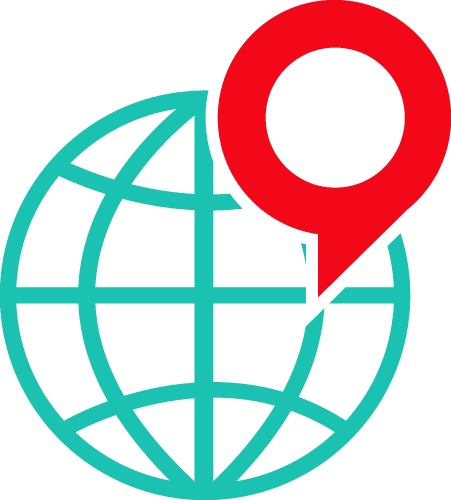 Globe icon sign symbol design