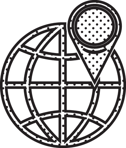 Globe icon sign symbol design