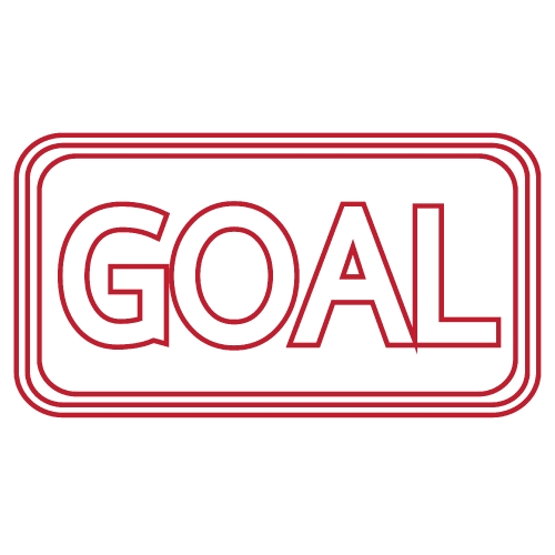 GOAL stamp text