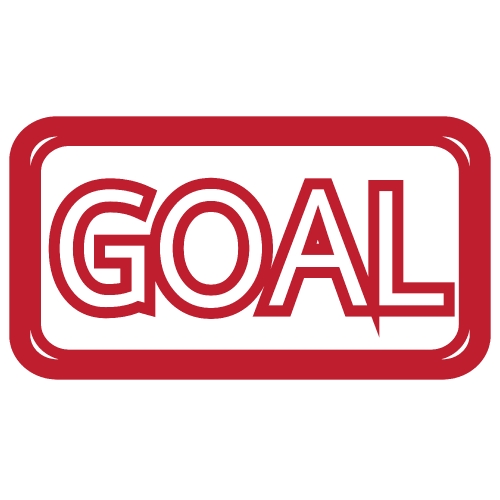 GOAL stamp text