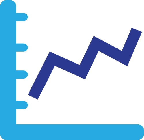 Graph chart icon sign design