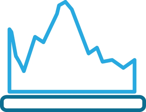 Graph chart icon sign design