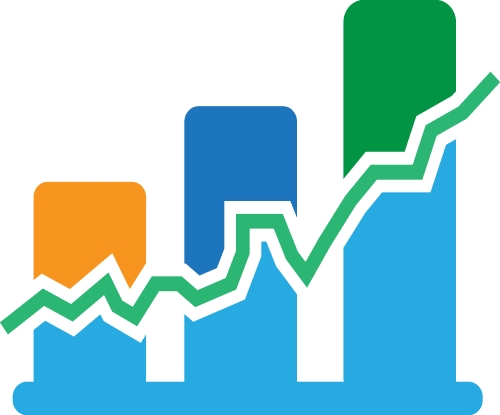 Graph chart icon sign design