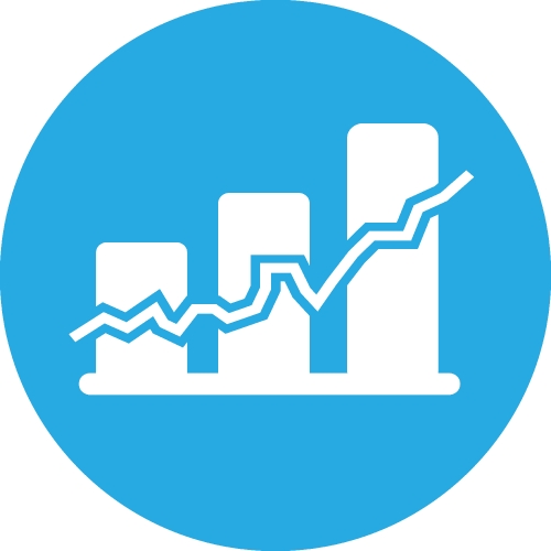 Graph chart icon sign design