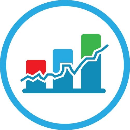 Graph chart icon sign design