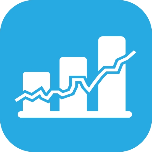 Graph chart icon sign design