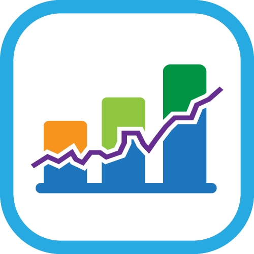 Graph chart icon sign design