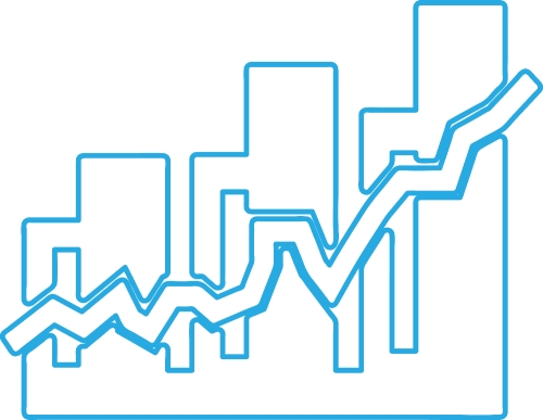 Graph chart icon sign design