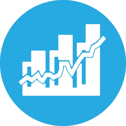 Graph chart icon sign design