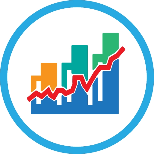 Graph chart icon sign design