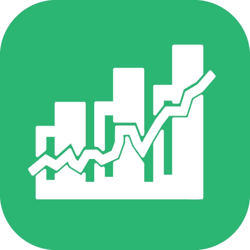 Graph chart icon sign design