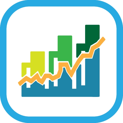 Graph chart icon sign design