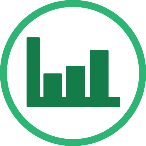 Graph chart icon sign symbol design