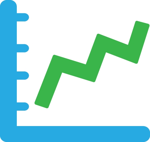 Graph chart icon sign symbol design