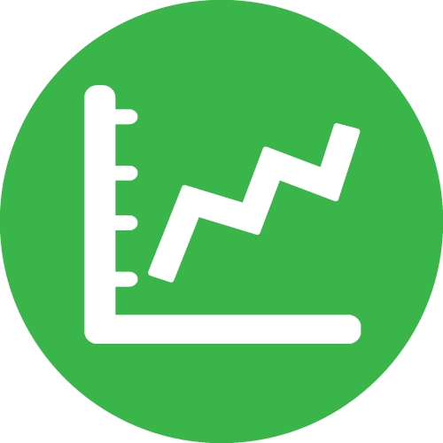 Graph chart icon sign symbol design