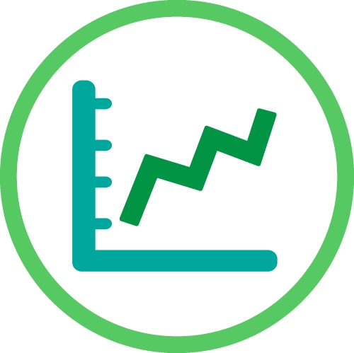 Graph chart icon sign symbol design