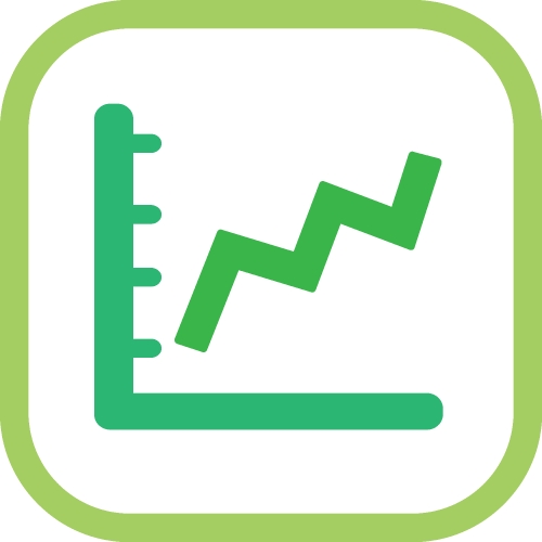 Graph chart icon sign symbol design