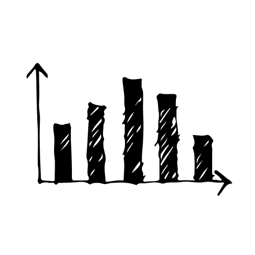 graph icon drawing illustration design