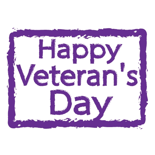 Grunge rubber stamp text happy Veteran Day