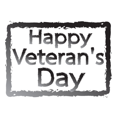 Grunge rubber stamp text happy Veteran Day