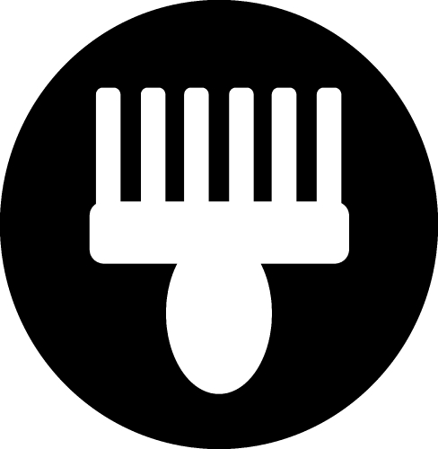 Hair Brush Icon sign