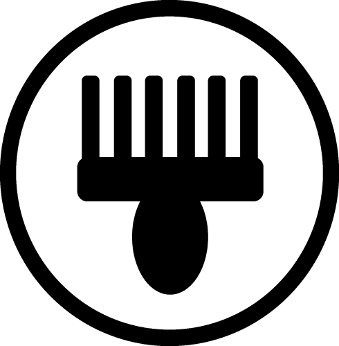 Hair Brush Icon sign