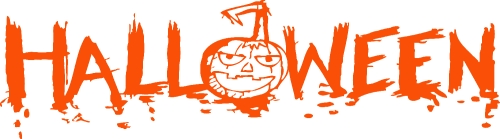 Halloween card pumpkin with ghost icon sign design