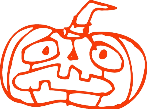 Halloween icon pumpkin sign design