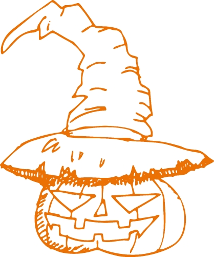 Halloween icon pumpkin sign design