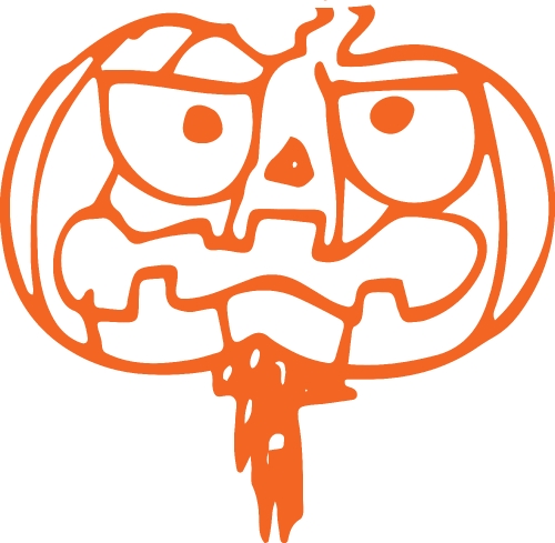 Halloween icon pumpkin sign design