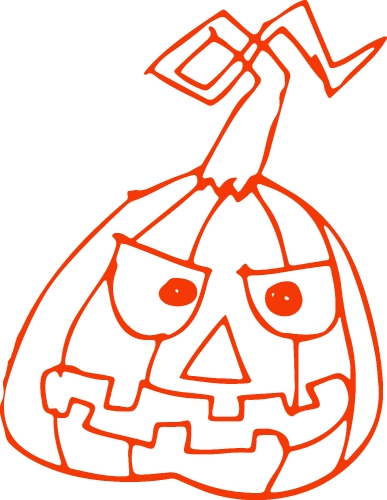 Halloween icon pumpkin sign design