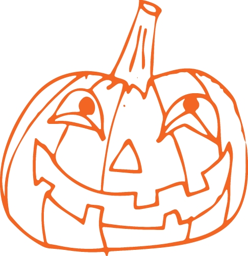 Halloween icon pumpkin sign design