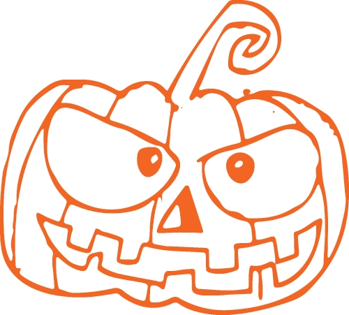 Halloween icon pumpkin sign design