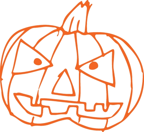 Halloween icon pumpkin sign design