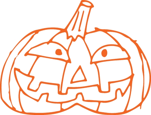 Halloween icon pumpkin sign design