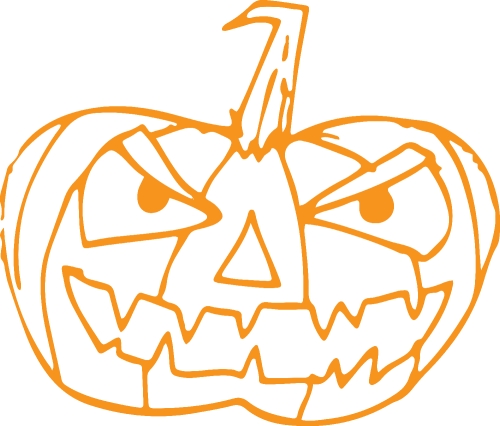 Halloween icon pumpkin sign design