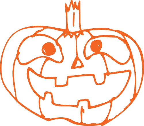 Halloween icon pumpkin sign design